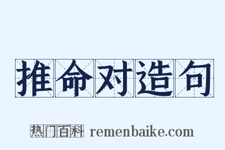 推命对造句是什么意思的图片